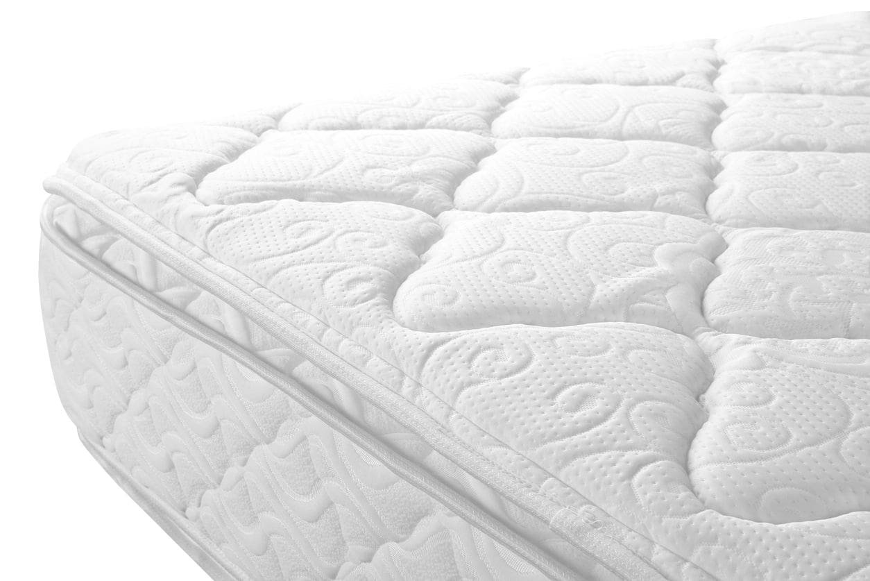 A close up of the bottom of a mattress.
